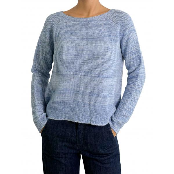 Maglione girocollo misto cashmere 